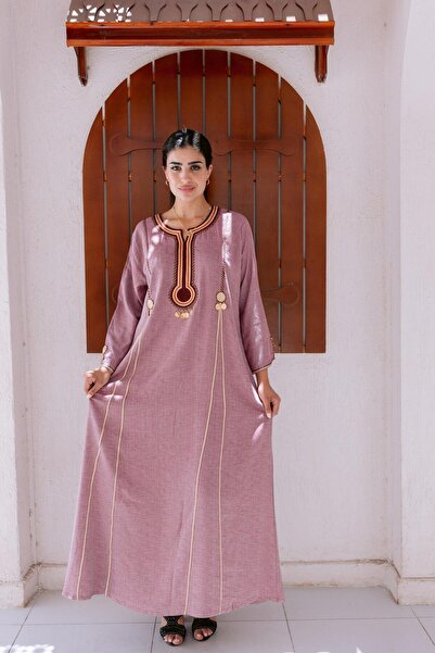 AFandina Linen jalabiya with natural elegance and a modern touch