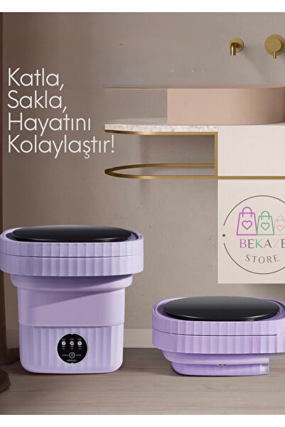 BEKAZE KATLANIR PORTATİF YENİ NESİL MİNİ ÇAMAŞIR MAKİNESİ 13 LT