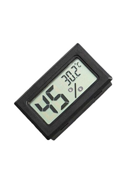 Generic 5-Piece Pet Reptile Wireless Hygrometer Black 10cm