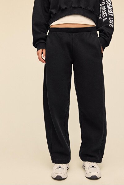 Stradivarius Soft-touch acid wash fleece jogger trousers
