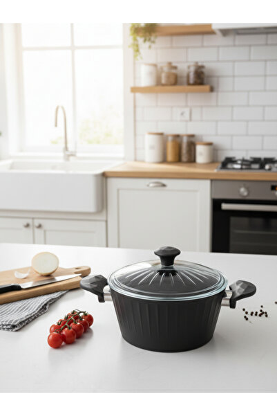 StarHouse 3-Piece Stella Fireproof Non-Stick Cookware Set 20 cm - Black