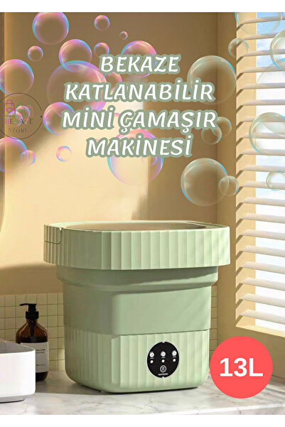 BEKAZE KATLANIR PORTATİF YENİ NESİL MİNİ ÇAMAŞIR MAKİNESİ 13 LT