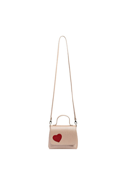LAURA OLARU MINI LOVE Pearl Pink Bag With Heart