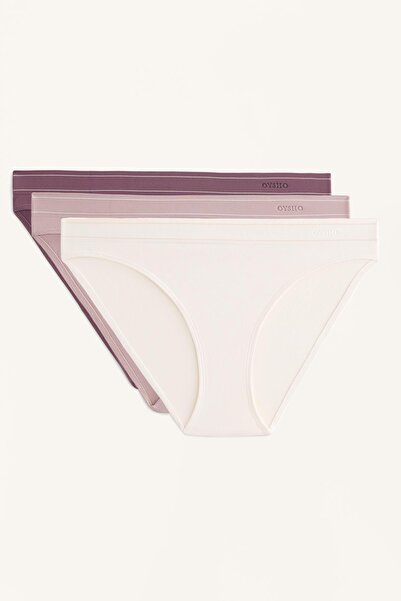 Oysho 3'lü dikişsiz yumuşak dokulu klasik külot