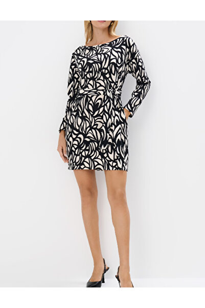 MOHITO Short dress, White/Black