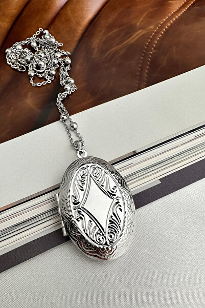 Modex Oval Patterned Openable Lid Pendant (68cm)