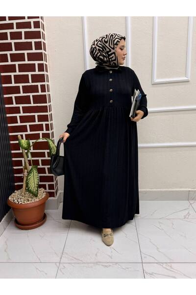 İLGEN TEKSTİL Button-Detail Tie-Dye Dress