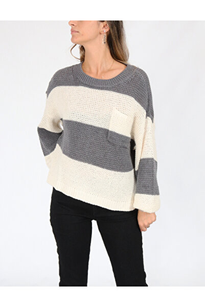 AMERICAN EAGLE Sweater, White/Grey