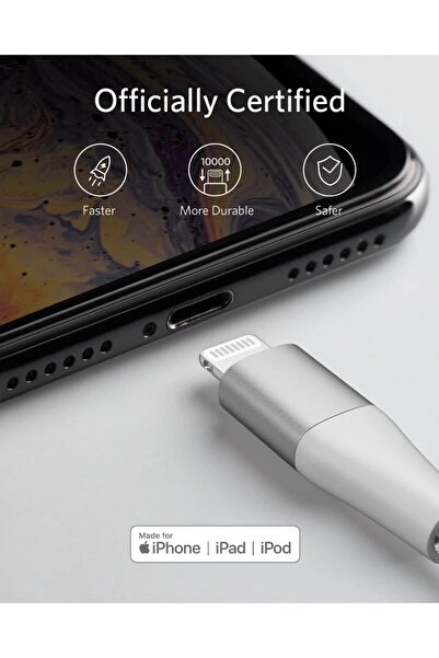 Anker PowerLine Plus USB to Lightning Cable 1.8 m - Silver