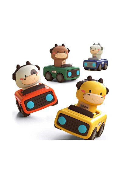 Generic Press and Go Car Toys for Toddlers 1-3 (4 Pack)
