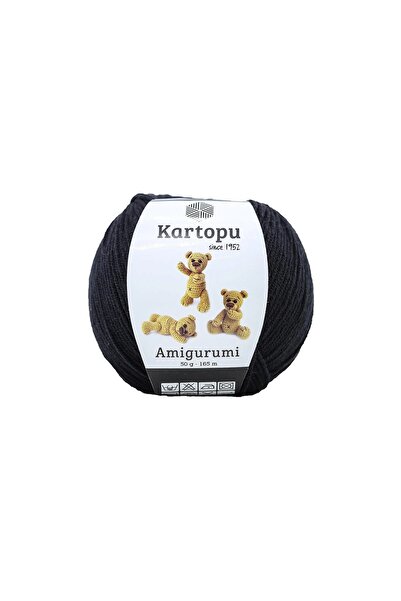 Kartopu Amigurumi Pamuk Oyuncak Punch Panç Örgü Ipi Siyah K940