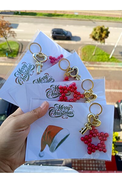 BursaTasarımDünyası 2026 Christmas New Year Christmas Gift Keychain 10 Pieces