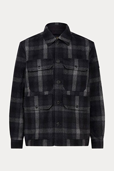 BELSTAFF Relaxed Fit Ekose Desenli Yün Gömlek Ceket