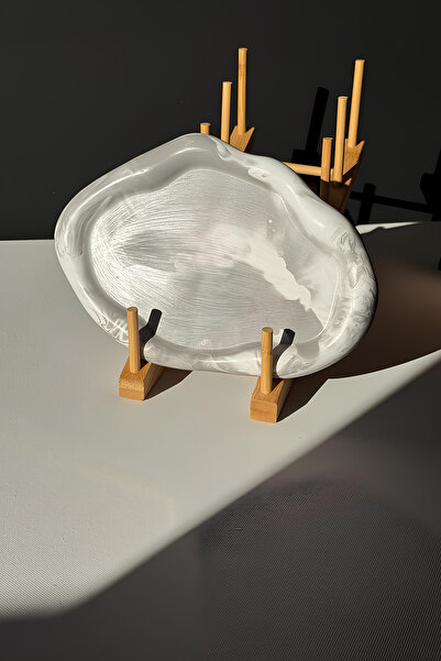 betonmall Cloud Patterned Concrete Tray |   Minimalist Jewelry Key Holder and Presentation Plate Decorative Modern Home Accessory