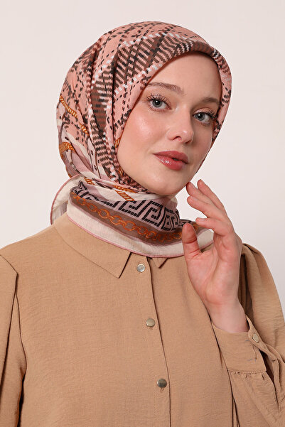 LuvenSara Chain Belt Plaid Pattern Summer Scarf