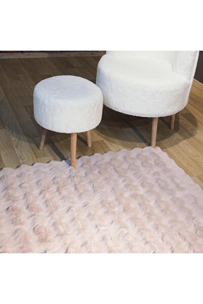 LILYUM LUX BUBBLE PUDRA PELUŞ HALI, KAYMAZ, MAKİNEDE YIKANABİLİR