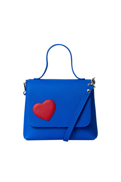 LAURA OLARU MINI LOVE Blue Bag With Heart