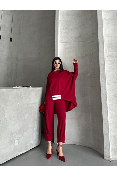 Moda İkra Women's Ribbed Top and Bottom Set