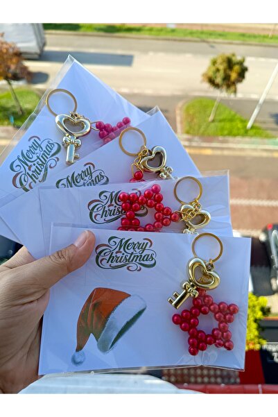BursaTasarımDünyası 2026 Christmas New Year Christmas Gift Keychain 10 Pieces