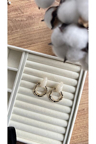 Rüya Drop Detail Hoop Earrings