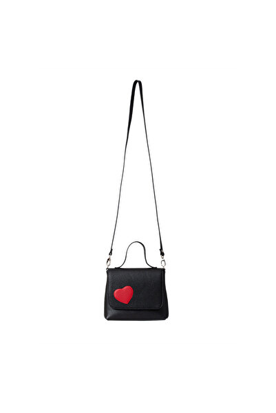 LAURA OLARU MINI LOVE Black Bag With Heart
