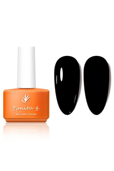 OEM Gel semipermanent negru lucios, Soak Off UV LED, Design Nail Art (SC201), 7ml