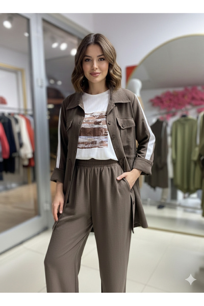 PUREVA Meva Plus Women's 3-Piece Set – Jacket, Pants, Rhinestone Underwear, S...