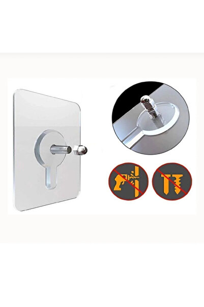 LUCES DESİGN 6 Adet Çok Güçlü Yapışkanlı Çivi,Delmeye Son Kuvvetli Yapışkanlı