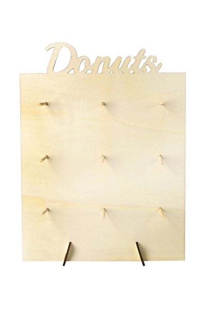Generic Wall Mounted Wooden Donut Holder 40x30x1.2cm