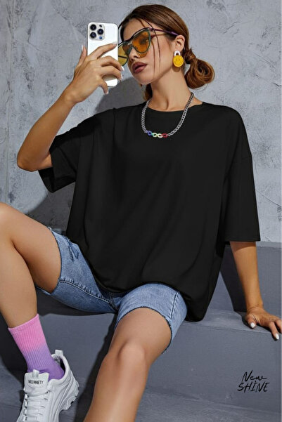 New Shine Oversize Unisex Unprinted T-shirt