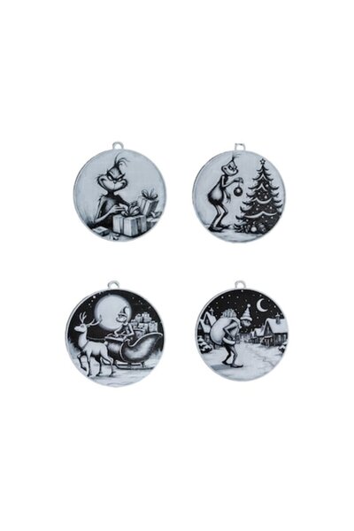 IMALDI PRO Set de 4 decorațiuni de Crăciun personalizate cu Grinch, inspirate...