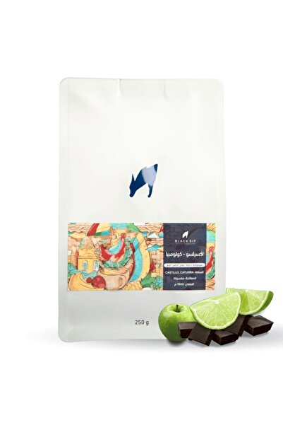 BLACK SIP COFFEE ROASTERS حبوب قهوة سوداء من كولومبيا إكسلسو 250 غرام