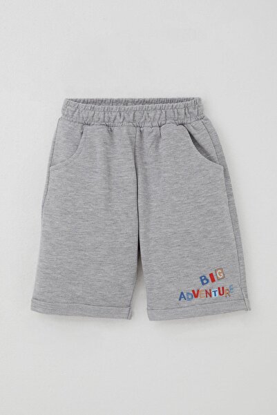 Breeze Baby Boy Shorts Set Cute Captain Teddy Bear with Printed Pocket Details 9 Months-3 Years, Pomegranate Flower