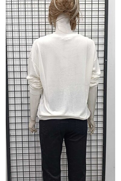 JM Gold Button Detailed Long Sleeve Basic Knit Blouse