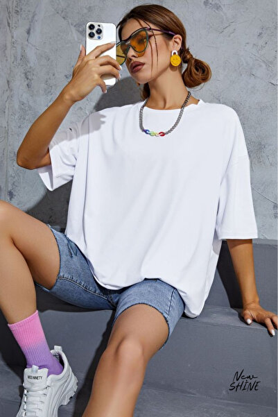 New Shine Oversize Unisex Unprinted T-shirt