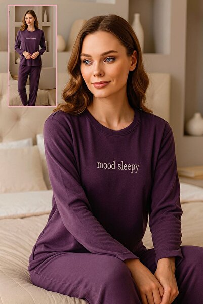 Hepyek fransız kumaş uzun kollu kadife pijama takımı