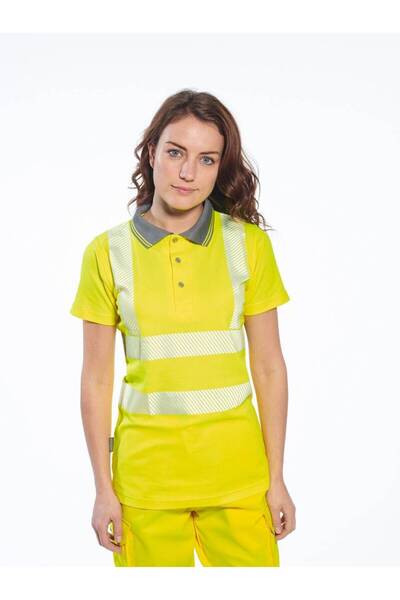 PORTWEST Tricou polo reflectorizant de protecție pentru femei Pro-LW72 M galben