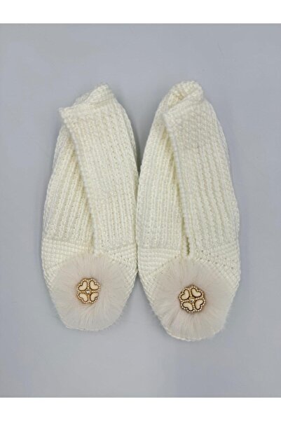 Şatilli Handmade Patik tunus işi patik el örgüsü patik beyaz gelin patiği bro...