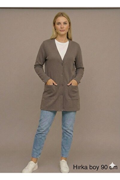 Kuraff Giyim Seasonal Glorya Buttoned Long Cardigan