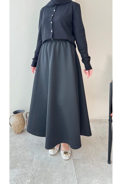 Sianzo تنورة سكوبا ذات حزام مطاطي