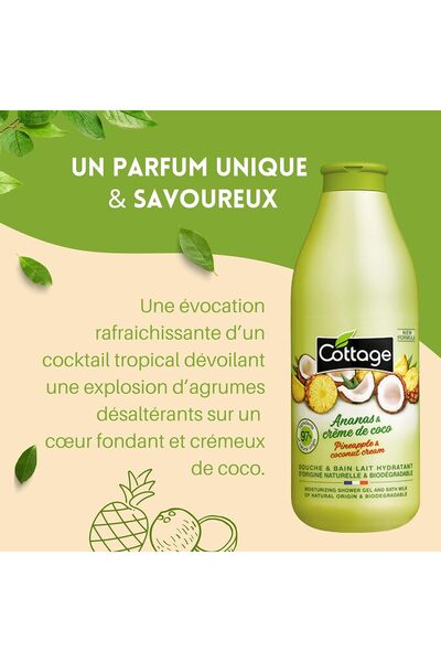 Cottage Gel Leche 750 Piña-Coco (750 ml)