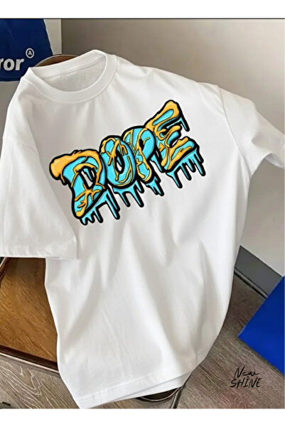 New Shine تي شيرت دوب مطبوع قصة فضفاضة