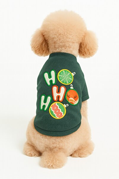 GedyCo Hohoho Green Small Breed Dog Stretch Fabric Sweatshirt