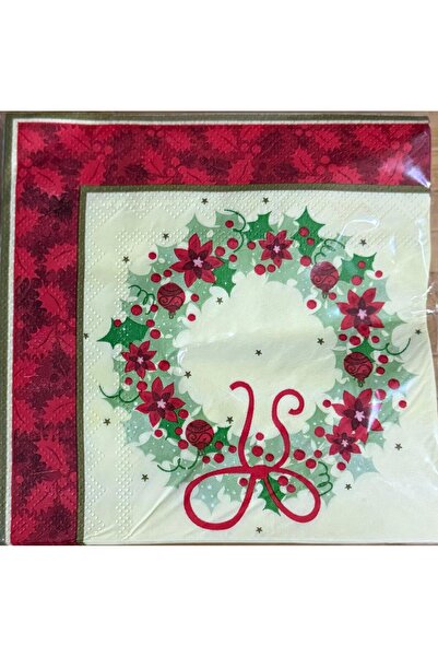 BİZ ZÜCCACİYE BİZ HOME YILBAŞI DESENLİ SUNUM PEÇETESİ 20'Lİ