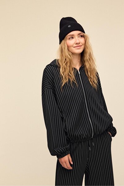 Stradivarius Soft-touch striped sweatshirt