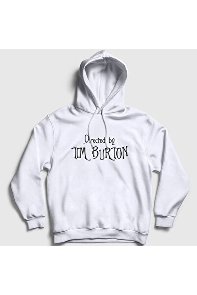Presmono Unisex White Directed by Tim Burton Gift Director Hooded Sweatshirt 585213Tt