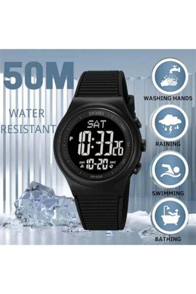 Generic NIBOSI Waterproof Digital Sports Watch - Unisex Multifunction Wristwatch with Rubber Strap
