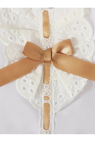 Superbaby Elegant white dress for little girls and matching headband