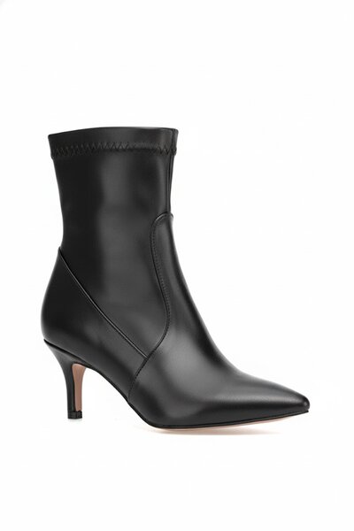 Ayakkabı Fuarı Γυναικείες μπότες με τακούνι Elit Brk248 Μαύρο