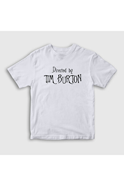 Presmono Unisex Copii Alb Regizat de Tim Burton Gift Director tricou 585161tt